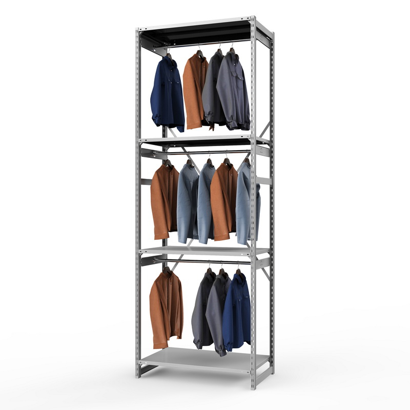 Стеллаж металлический для одежды ТСУ Универсал, 3000х1000х500 мм. полки: метал. 4 шт.