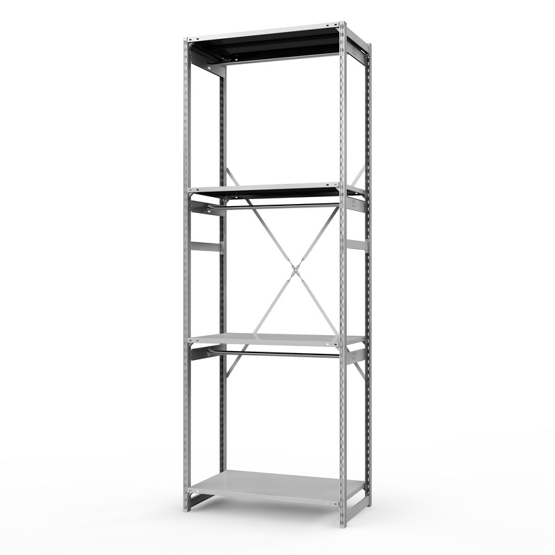 Стеллаж металлический для одежды ТСУ Универсал, 3000х1000х500 мм. полки: метал. 4 шт.