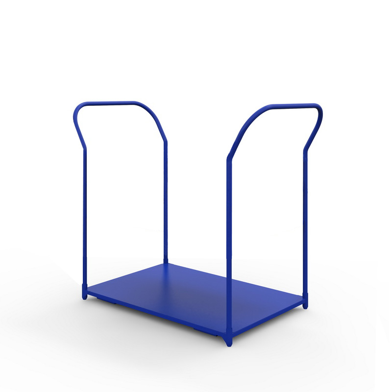 Тележка платформенная с двумя ручками ТЯ 1 основание (800x500 мм, колеса черная резина 200 мм)