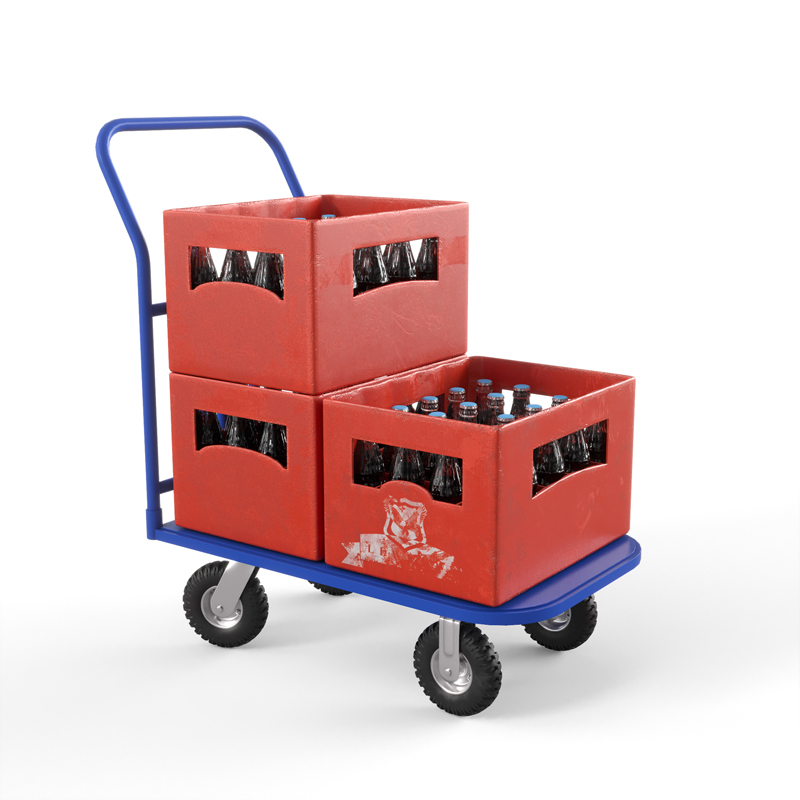 Тележка платформенная ТПТ (г/п 300 кг, 900x600 мм, колеса пневматические 250 мм)