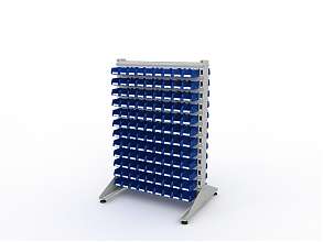 Стеллаж для пластиковых лотков SORTEX двухсторонний 1500x1000x800.01