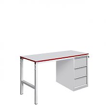 Стол металлический промышленный с тумбой СП-1200Т3 ESD