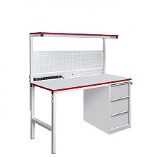 Стол металлический промышленный с тумбой СП-1200Т3 ESD