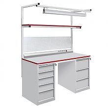 Стол металлический промышленный на базе 2-х стационарных тумб ТС (СП-1800Т3Т3) ESD