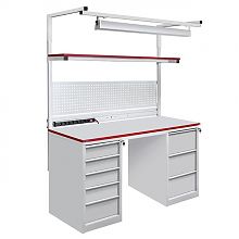 Стол металлический промышленный на базе 2-х стационарных тумб ТС (СП-1800Т3Т3) ESD