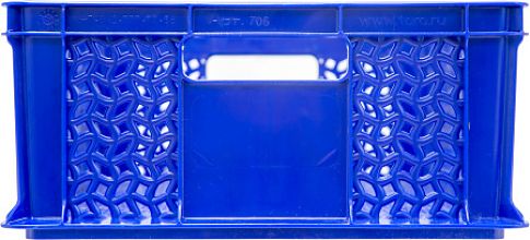 Ящик 600х400х180 мм перфорированный с ручками морозостойкий