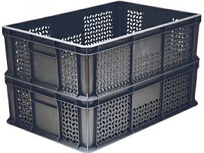 Ящик 600х400х180 мм дно сплош.стенки перф.без ручек