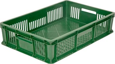 Ящик 600х400х140 мм перфорированный с полузакрытой ручкой