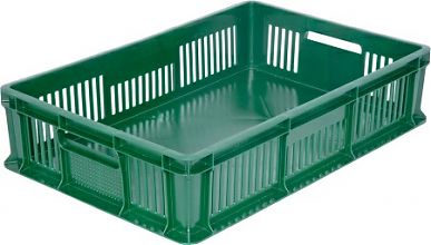 Ящик 600х400х140 мм дно сплош.стенки перф.с полузакрытой ручкой