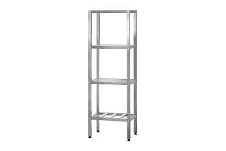 Стеллаж полочный СПЛп - 800x400x2000 Profi Inox (полка перфорация 5 шт.)
