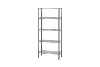 Стеллаж полочный СПЛп - 600x600x1600 Profi Inox (полка сплошная 5 шт.)
