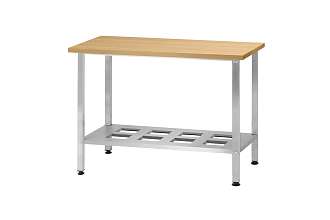 Стол кондитерский СПРп - 1500x700x860 Profi Inox, бук/40 (полка-решетка)