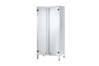 Шкаф кухонный ШЗКп - 1200x600x1800 Profi Ral, двери распашные, полки сплошн. 3 шт., цинк, без к-та замков