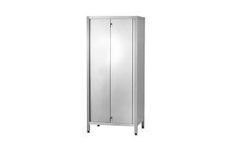 Шкаф кухонный ШЗКп - 1500x600x1800 Profi Inox, двери-купе, полки сплошн. 3 шт., без к-та замков