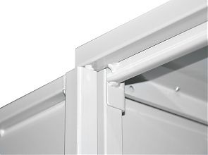 Стеллаж-шкаф СТ-600 с сетчатыми дверьми и сетчатой стенкой 3000х1900х800, 4 полки