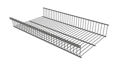 Корзина стационарная 603х340х85 (Серебристый)