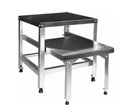 Ванна моечная двухсекционная сварная ВМС 600/2 Нержавеющий каркас (полка с отверствием под смеситель)