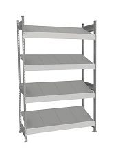 Стеллаж СТ-023 наклонный 4 яруса цинк