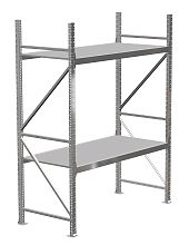 Стеллаж MS Pro 3000х2100х1000, 2 яруса, оц.