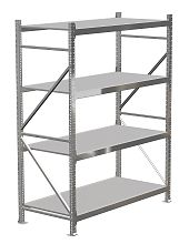 Стеллаж MS Pro 2000х2100х500, 4 яруса, оц.