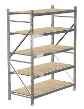 Стеллаж MS Pro 2000х1800х600, 5 ярусов, ДСП