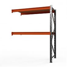 Секция приставная стеллажа металлического Оптима, 2000x1530x785 мм. Ярусы: 2 шт. метал