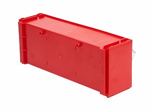 Короб откидной F-300-2, 300х97х112мм, красный, прозрачный