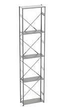 Стеллаж S90 2295х900х400, 4 полки, осн. секция