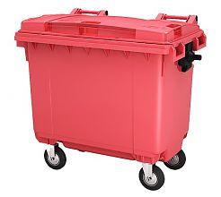 Контейнер для мусора 660 литров с крышкой на колесах