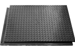 Тактильная лента угловая в алюминиевом профиле противоскользящая