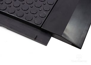 Тактильная лента угловая в алюминиевом профиле противоскользящая