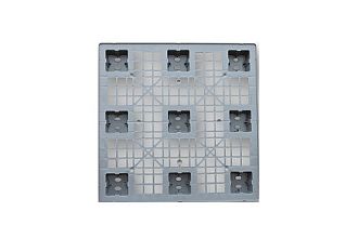 Сточный пластиковый поддон 1276х1276 для 4 бочек