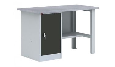 Верстак однотумбовый (с тумбой) - ВП 2/1,6 (Графит)