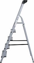 Стремянка стальная с алюминиевыми ступенями 130 мм и органайзером NV1138.5