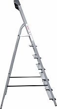 Стремянка стальная с алюминиевыми ступенями 130 мм и органайзером NV1138.8