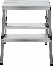 Стремянка двухсторонняя стальная с алюминиевыми ступенями NV1140.2