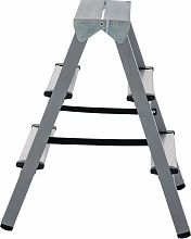 Стремянка двухсторонняя стальная с алюминиевыми ступенями NV1140.3