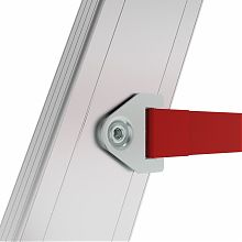 Индустриальная двухсторонняя алюминиевая стремянка с развальцованными ступенями NV5120.7