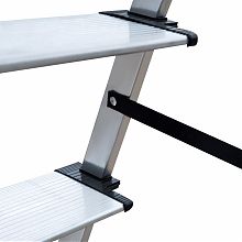 Стремянка алюминиевая со ступенями 130 мм NV2117.4