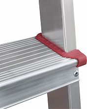 Профессиональная алюминиевая приставная лестница со ступенями 80 мм NV3170.6