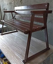 Скамейка уличная с подлокотниками 770(400)х1200х540