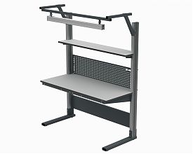 Стол рабочий основной 1800х700 мм 41.С (RAL7035) + 41А.СВ-120