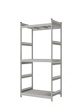 Стеллаж СТ-023 полочный 2500x1200x800 3 яруса цинк