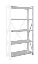 Стеллаж MS U 250x120x50/5 (Нагрузка на полку 300, перфорированная) ДС