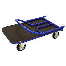 Платформенная тележка ТПСР 3 ФЛ (г/п 500 кг, 1000x600 мм, колеса черная резина 200 мм, складная ручка)