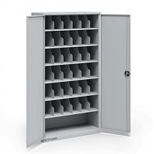 Металлический шкаф для 36 противогазов ХПГ-36, с дверьми+ниша
